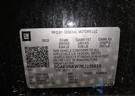 2019 Buick Enclave Awd Essence из США, поврежденный, VIN 5GAEVAKW2KJ155615